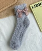 ⁦1Pairs Velvet Socks Winter Cozy Fleece - Cute Bow⁩ - الصورة ⁦10⁩