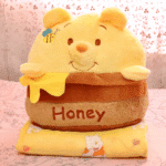 ⁦Cushion & Blanket 2-in1 - Fur Pillow Padded Fluffy Soft - Pooh⁩ - الصورة ⁦7⁩