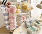 ⁦1Pairs Velvet Socks Winter Cozy Fleece - Ribbon⁩ - الصورة ⁦4⁩