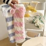 ⁦1Pairs Velvet Socks Winter Cozy Fleece - Ribbon⁩ - الصورة ⁦5⁩