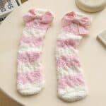 ⁦1Pairs Velvet Socks Winter Cozy Fleece - Ribbon⁩ - الصورة ⁦6⁩