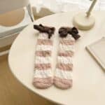 ⁦1Pairs Velvet Socks Winter Cozy Fleece - Ribbon⁩ - الصورة ⁦7⁩