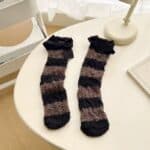 ⁦1Pairs Velvet Socks Winter Cozy Fleece - Ribbon⁩ - الصورة ⁦9⁩