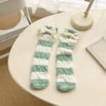 ⁦1Pairs Velvet Socks Winter Cozy Fleece - Ribbon⁩ - الصورة ⁦10⁩