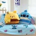 ⁦Cushion & Blanket 2-in1 - Fur Pillow Padded Fluffy Soft - Pooh⁩ - الصورة ⁦8⁩