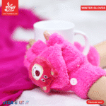 ⁦Fluffy Winter Gloves For Kid's - Stitch Blue⁩ - الصورة ⁦5⁩