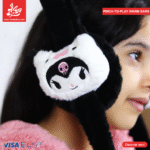 ⁦Fluffy Pinch-to-Play Warm Ears - Kuromi Black⁩ - الصورة ⁦3⁩