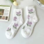 ⁦1Pairs Velvet Socks Winter Cozy Fleece - Fruits⁩ - الصورة ⁦6⁩