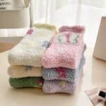 ⁦1Pairs Velvet Socks Winter Cozy Fleece - Butterfly⁩ - الصورة ⁦6⁩
