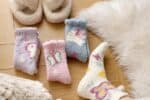 ⁦1Pairs Velvet Socks Winter Cozy Fleece - Butterfly⁩ - الصورة ⁦7⁩