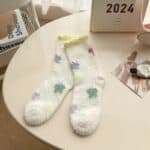 ⁦1Pairs Velvet Socks Winter Cozy Fleece - Butterfly⁩ - الصورة ⁦9⁩