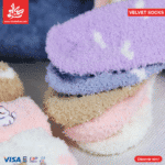 ⁦1Pairs Velvet Socks Winter Cozy Fleece - Cute Cat⁩ - الصورة ⁦4⁩