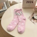 ⁦1Pairs Velvet Socks Winter Cozy Fleece - Butterfly⁩ - الصورة ⁦11⁩