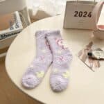 ⁦1Pairs Velvet Socks Winter Cozy Fleece - Butterfly⁩ - الصورة ⁦12⁩