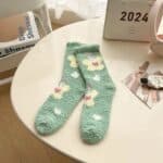 ⁦1Pairs Velvet Socks Winter Cozy Fleece - Butterfly⁩ - الصورة ⁦13⁩