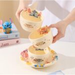 ⁦Luxurious Set Of 5pcs Disney Orignal - Ceramic Dinnerware with Portable Gift Box - Stitch⁩ - الصورة ⁦15⁩