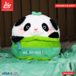 Cushion & Blanket 2-in1 - Fur Pillow Padded Fluffy Soft - Panda
