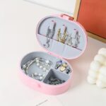 ⁦1Pc Random - Portable Mini Box Jewelry Storage Box - Grid Pattern⁩ - الصورة ⁦7⁩