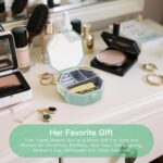 ⁦1Pc Random - Portable Luxury Mini Box Jewelry Storage Box - With Handle Elegant Mirror⁩ - الصورة ⁦8⁩