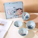 Set of 4 Pcs Ceramic Bowls 350ml Disney Orignal - Stitch