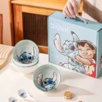 ⁦Set of 4 Pcs Ceramic Bowls 350ml Disney Orignal - Stitch⁩ - الصورة ⁦2⁩