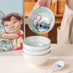 ⁦Set of 4 Pcs Ceramic Bowls 350ml Disney Orignal - Stitch⁩ - الصورة ⁦6⁩
