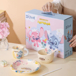 ⁦Luxurious Set Of 5pcs Disney Orignal - Ceramic Dinnerware with Portable Gift Box - Stitch⁩ - الصورة ⁦2⁩