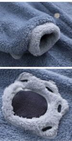 ⁦Fleece Robe Hooded Blanket Winter Pajamas - Stitch Pink (Size/55-80kg)⁩ - الصورة ⁦13⁩