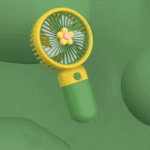 Hand Stand Fan & Holder - Green