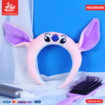 3D Velvet Headband - Stitch Pink