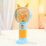Hand Stand Fan Cat - Orange Blue