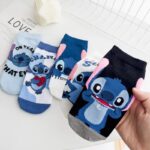 ⁦1Pairs Foot Socks Random – Stitch 2⁩ - الصورة ⁦2⁩