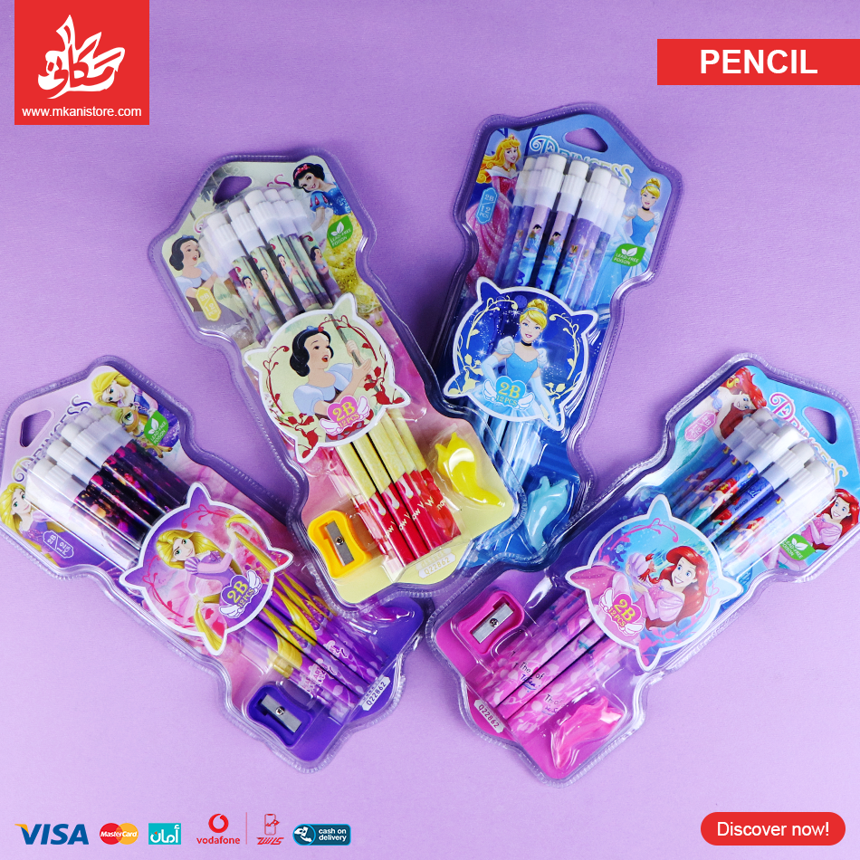 417547 1Pc Random - Set of 12 Pcs Princess Eraser Pencil - الصورة 1