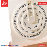 ⁦Wooden Rotational Calendar⁩ - الصورة ⁦2⁩