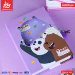 Notebook Cut With Lock - 3 Bears - Purple