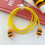 ⁦Protection Cable Case – For iPhone & Android - Burger⁩ - الصورة ⁦4⁩