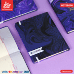 ⁦Notebook Marble Purple⁩ - الصورة ⁦2⁩