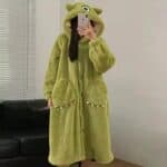 ⁦Fleece Robe Hooded Blanket Winter Pajamas - Korty el bo3bo3 (Size/55-80kg)⁩ - الصورة ⁦5⁩