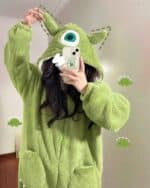 ⁦Fleece Robe Hooded Blanket Winter Pajamas - Korty el bo3bo3 (Size/55-80kg)⁩ - الصورة ⁦6⁩