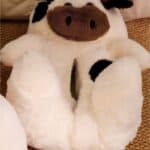 ⁦Fuzzy Plush Slipper - Cow (Size/37-42)⁩ - الصورة ⁦2⁩