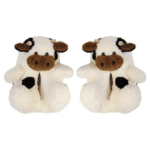 ⁦Fuzzy Plush Slipper - Cow (Size/37-42)⁩ - الصورة ⁦5⁩