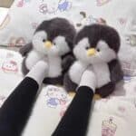 Fuzzy Plush Slipper - Penguin (Size/37-42)