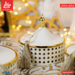 ⁦Set Of 3Pc Ramadan Date Bowl With Lids⁩ - الصورة ⁦5⁩