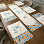 طقم مفرش رمضان - ابيض