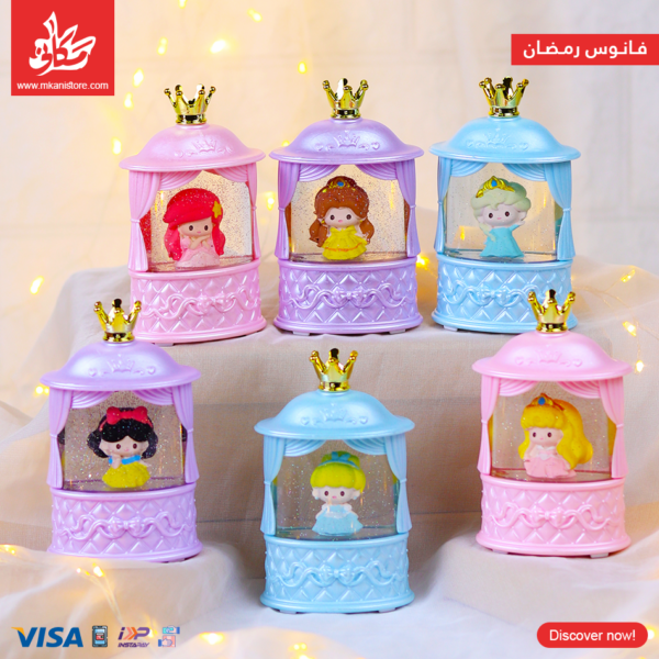 1Pc Random - Mini Lighting Acrylic Lantern - Princesses
