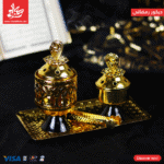 ⁦Set Of 4pcs Gold Metal Censer⁩ - الصورة ⁦2⁩