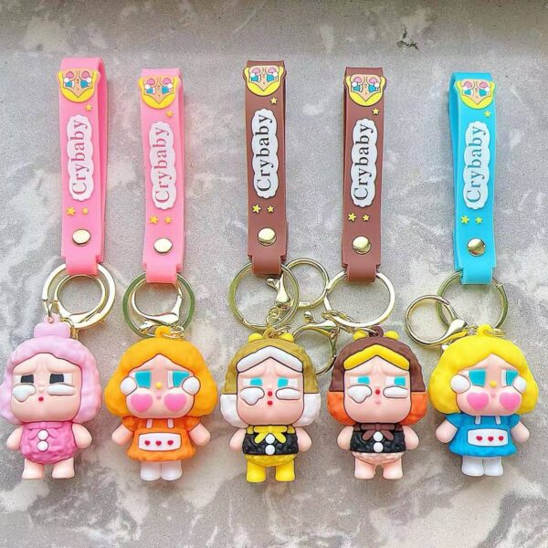 1Pc Random - Silicone Keychain Crybaby