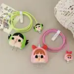 ⁦Set Of 4pcs Of 3D Data Cable Protector - For iPhone - Crybaby × Blossom⁩ - الصورة ⁦4⁩