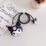 ⁦Set Of 4pcs Of 3D Data Cable Protector - For iPhone - Kuromi⁩ - الصورة ⁦3⁩