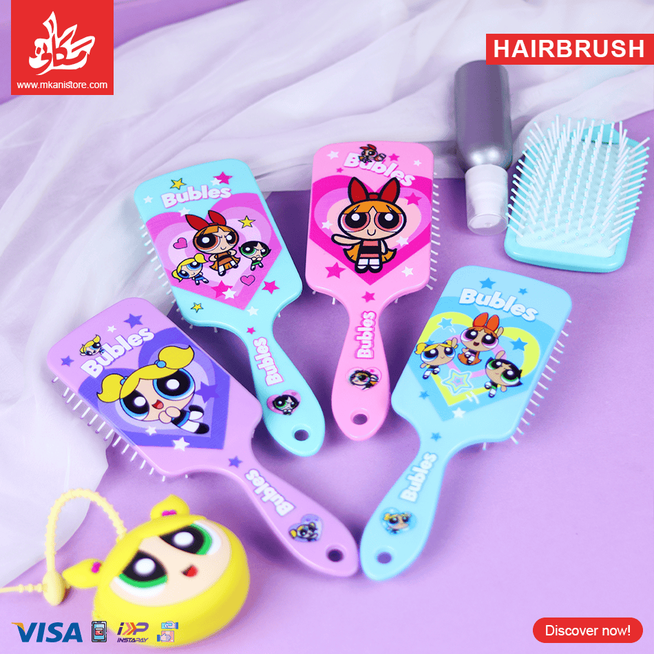 35 1Pc Random - 3D Acrylic Hairbrush - Powerpuff Girls - الصورة 1